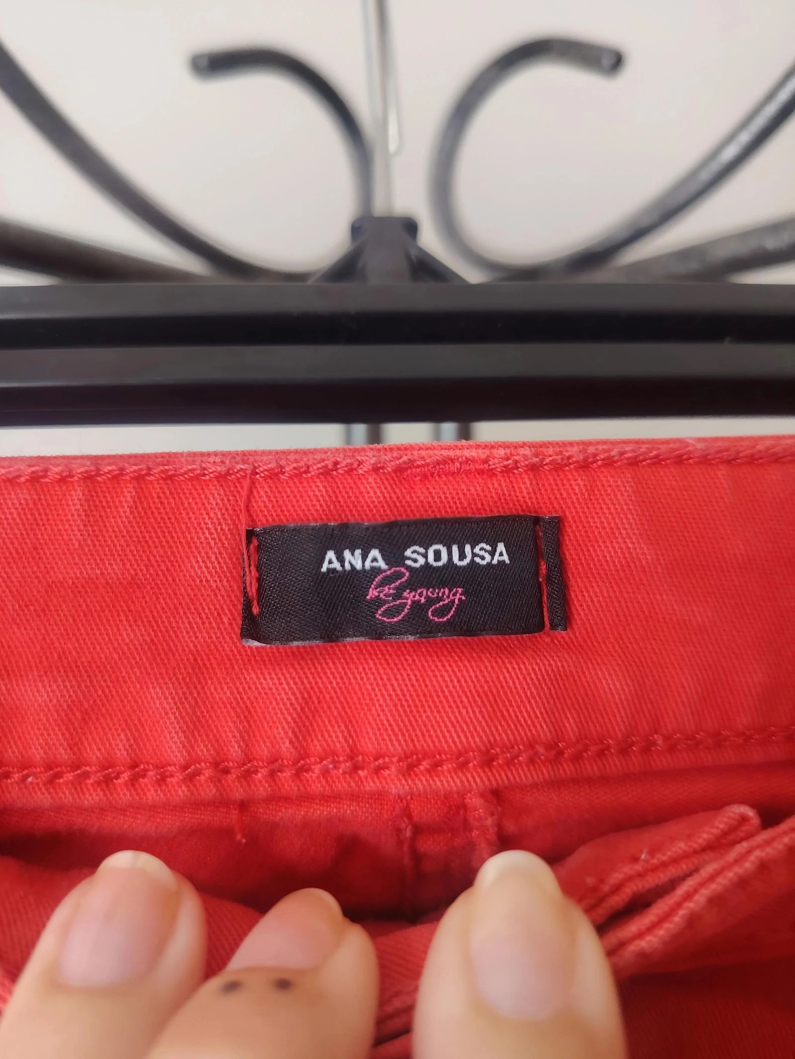 Jeans vermelho feminino tamanho 36 Ana Sousa – photo 9